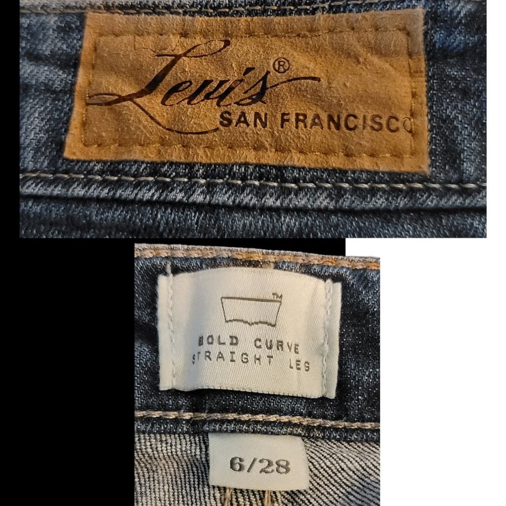 Levi's Bold Curve Straight Leg Denim Jeans  Women's 6 - Picture 2 of 4